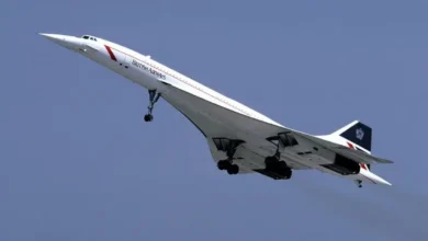 Le riprese sbalorditive rivelano la dimostrazione del naso cadente del Concorde